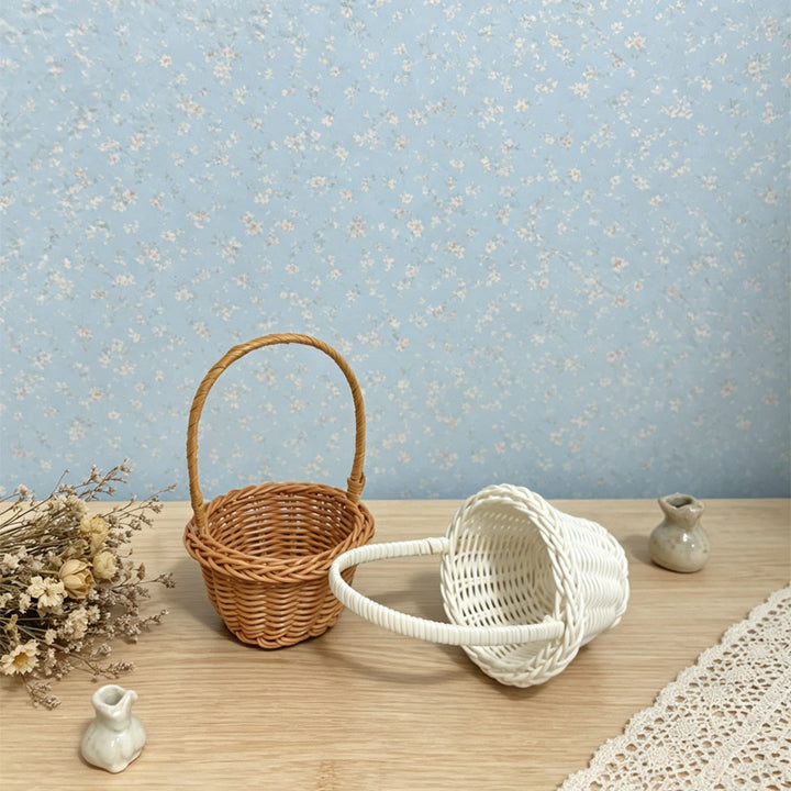 Dekorative Miniatur Geflochtene Korb Karnz