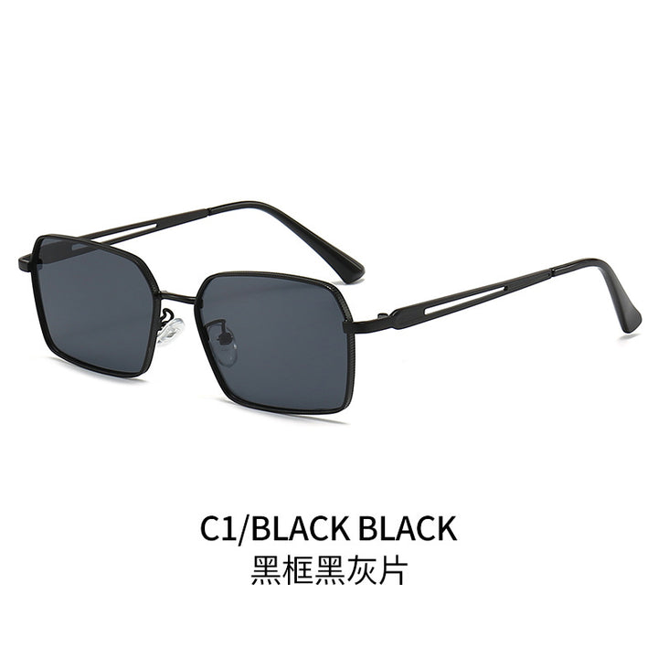 Damen quadratische Sonnenbrille mit minimalistischen Metallakzenten Karnz