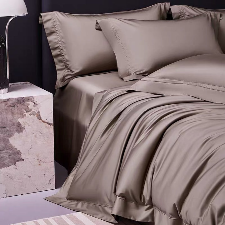 Luxus Satin-Gewebe Bettbezug und Bettlaken Set