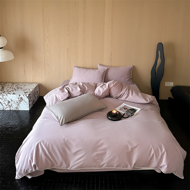 Satin-Bettwäsche-Garnitur mit atmungsaktivem Baumwollmix und Soft-Touch-Finish