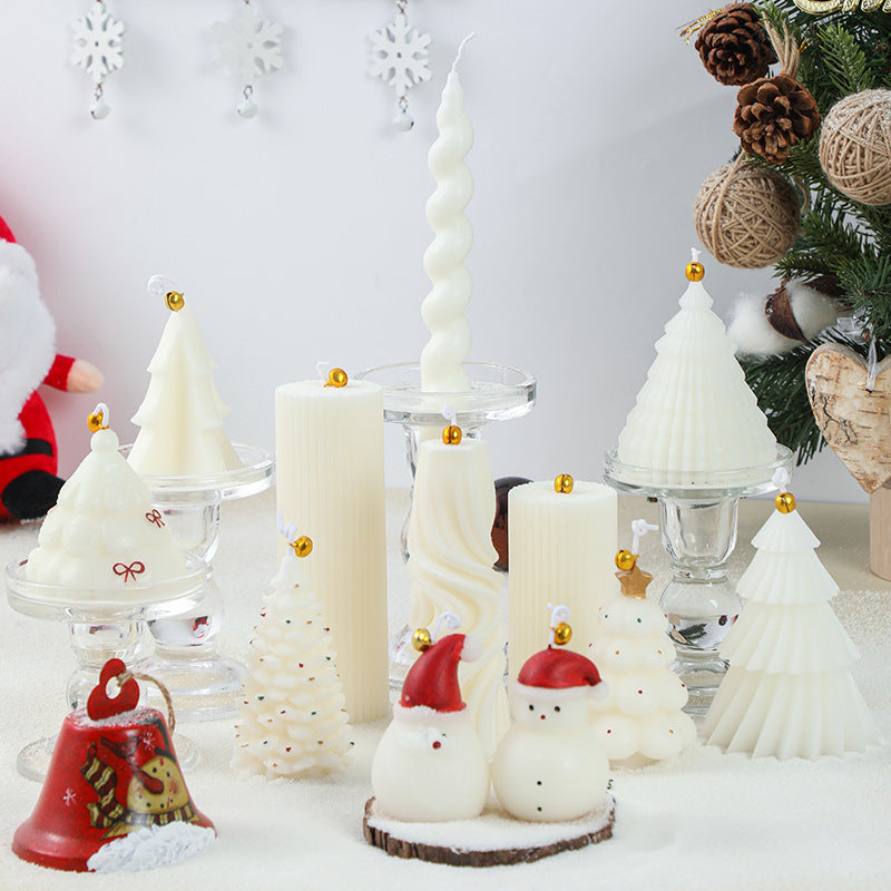 Weihnachtsbaumförmige hängende dekorative Sojawachskerze mit Sternenaufsatz