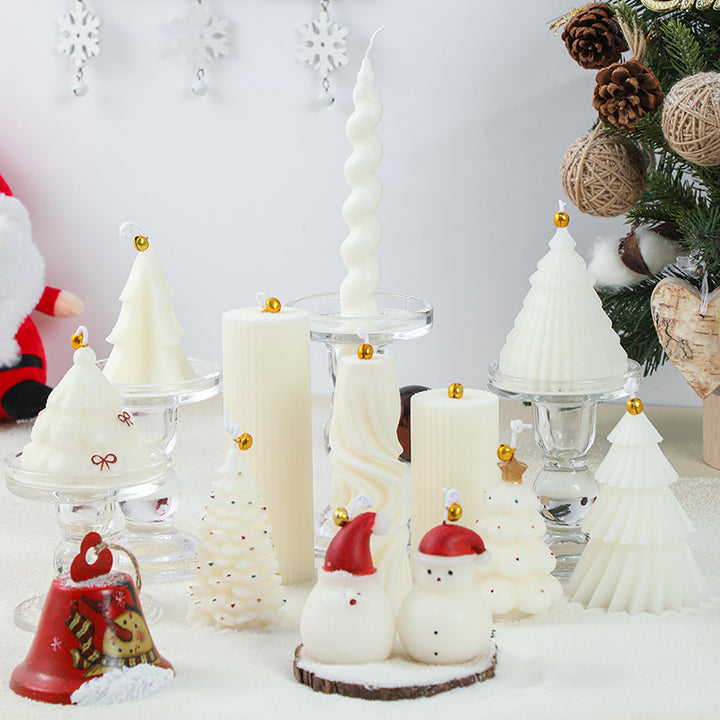 Weihnachtsbaumförmige hängende dekorative Sojawachskerze mit Sternenaufsatz
