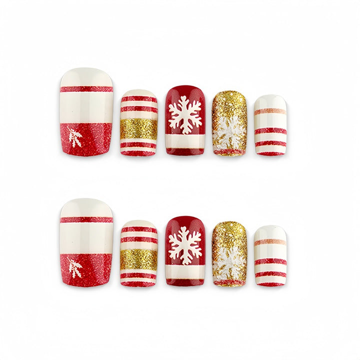 Weihnachts-Kunstnägel mit Festlichem Glitzer-Design Karnz