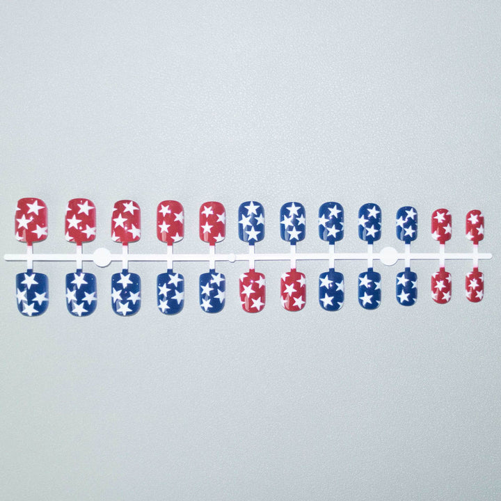Patriotisches Stern-Themen-Nagelkunst-Set