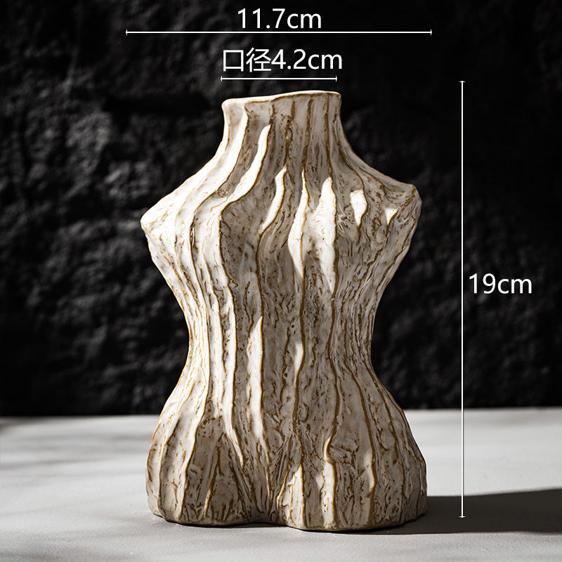Konturiertes Bust-Shape Dekoratives Keramikvase