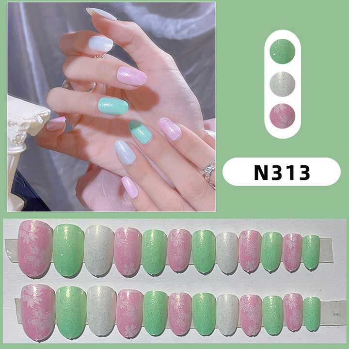 Floral Design Press-On Nail Set