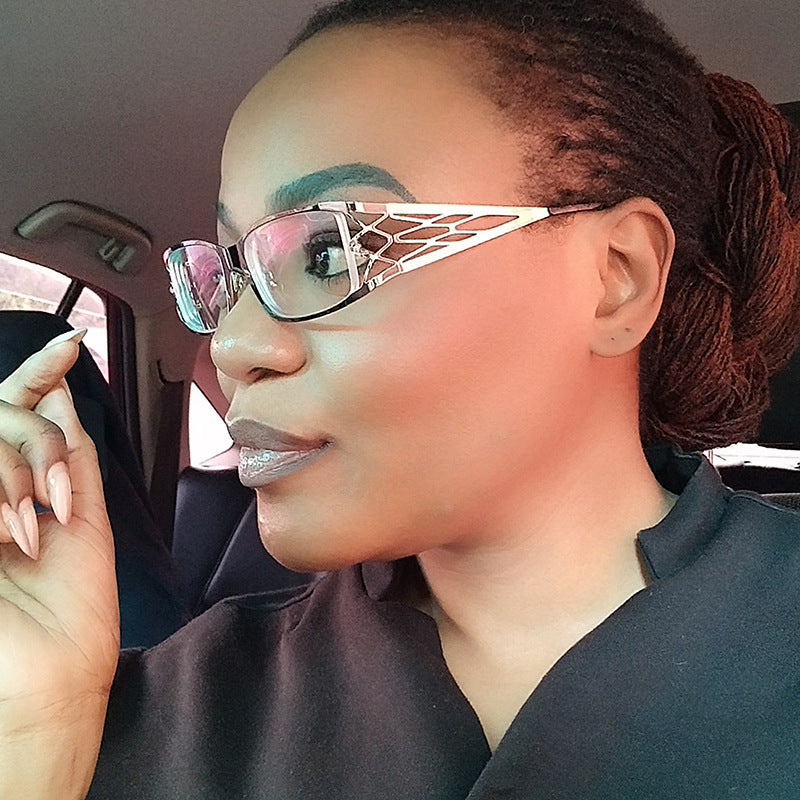 Damen modische Sonnenbrille mit strukturierendem Design und UV-Schutz Karnz