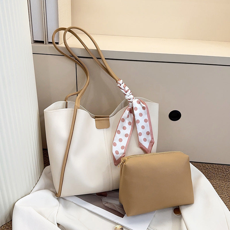 Elegante Tote Bag mit abnehmbarem Schal