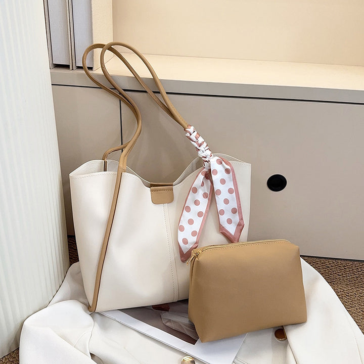 Elegante Tote Bag mit abnehmbarem Schal