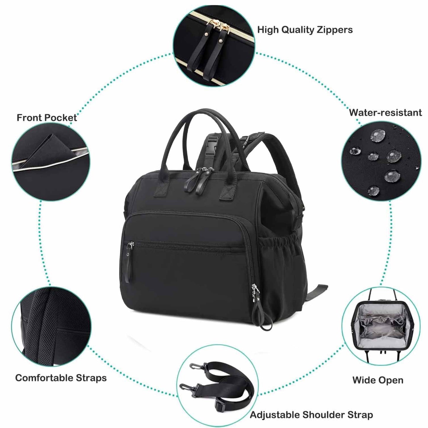 Damen multifunktionale Laptop-Tasche mit ergonomischem Design Karnz