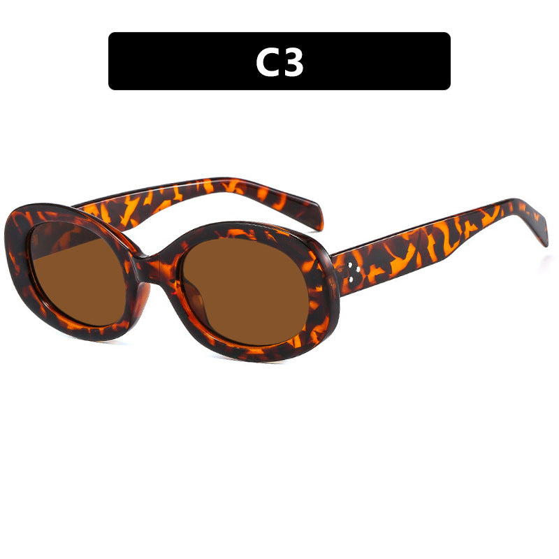 Damen modische Sonnenbrille im eleganten Ovaldesign mit robustem Rahmen Karnz