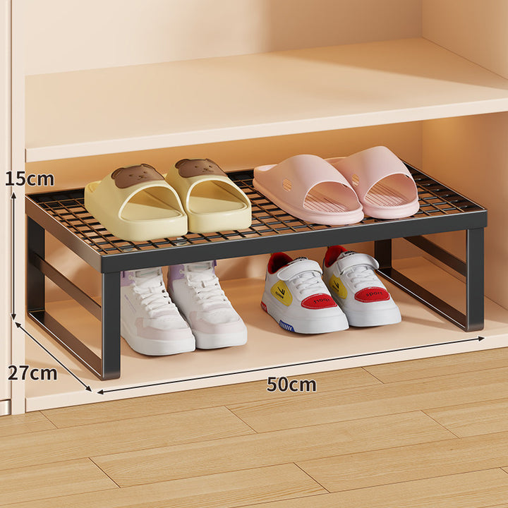 Stapelfähiger Mesh-Top Schuhregal Riser Organizer
