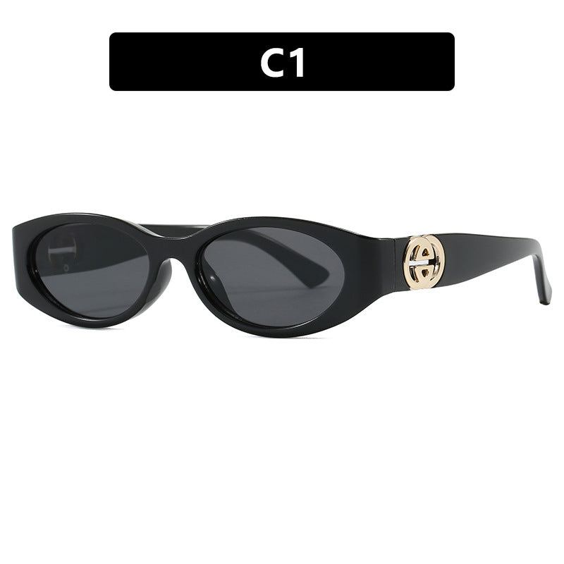 Damen modische Katzenaugen-Sonnenbrille mit schützendem UV-Filter und luxuriösen Akzenten Karnz
