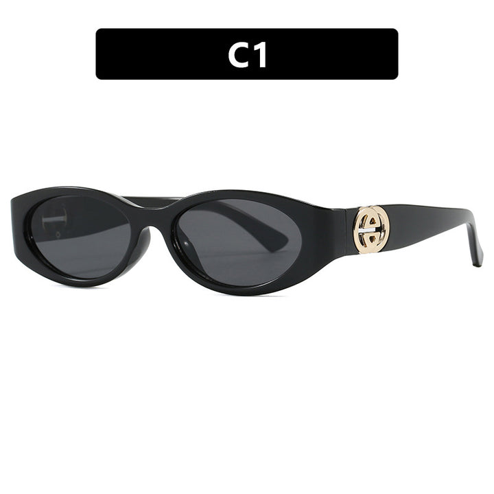 Damen modische Katzenaugen-Sonnenbrille mit schützendem UV-Filter und luxuriösen Akzenten Karnz