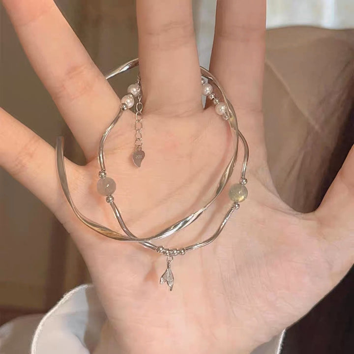 Elegante Silber Fisch Charm Armband Karnz