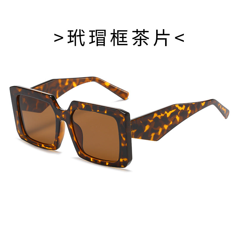Damen Geometrische Sonnenbrille mit breitem Rahmen Karnz