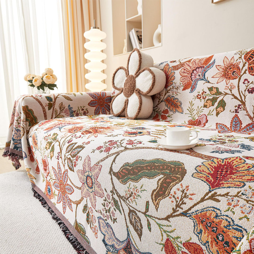 Künstlerisches Blumenmuster Sofaüberwurf