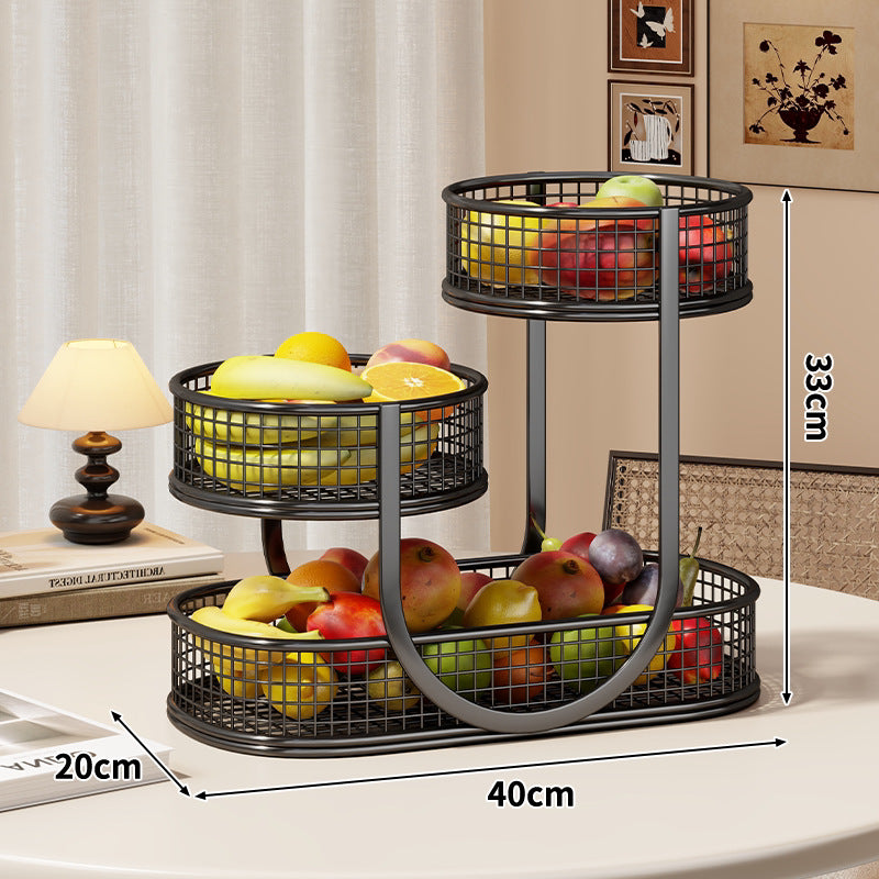 Drei-Tier Metallgitter Theken Obst- & Gemüse-Displaystand