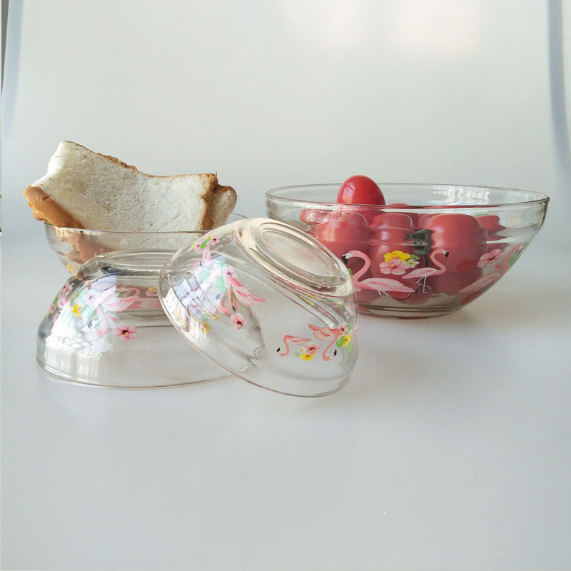 Damen Aufbewahrungsschalen-Set mit bunten Flamingo-Motiven Karnz