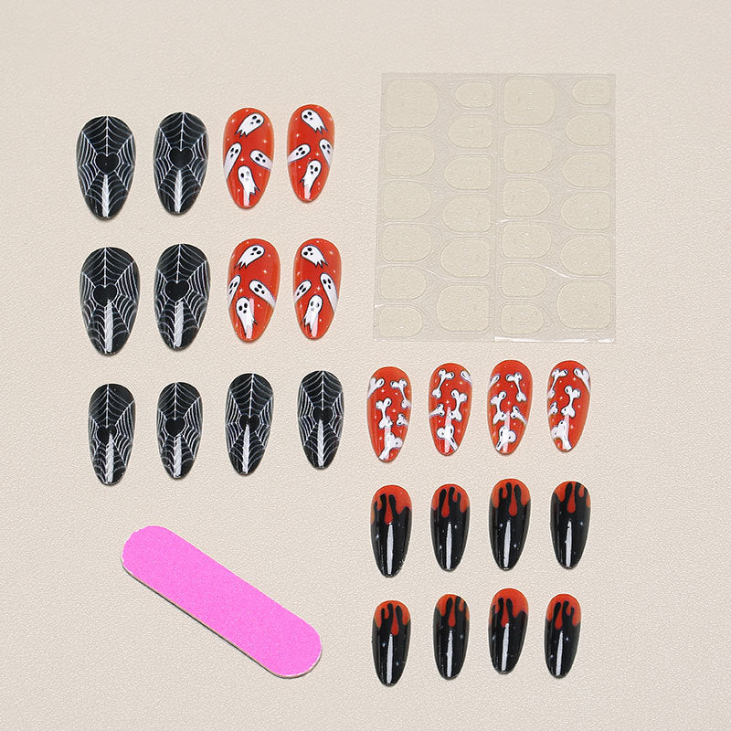 Spooky-Themen Press-On Nagelset