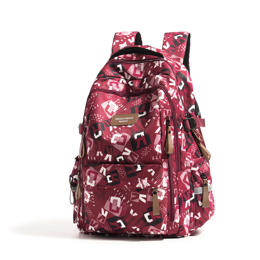 Stylischer Mehrfachfächer Grafikdruck Rucksack Karnz