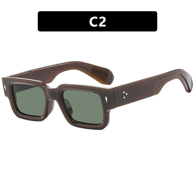 Damen modische quadratische Sonnenbrille mit robustem Rahmen und komfortablem Sitz Karnz