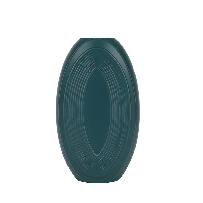 Texturierte ovale dekorative Vase Karnz