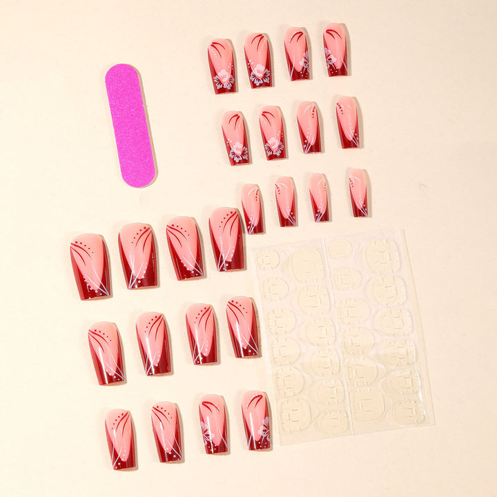 Elegante florale Acryl-Nagelkunstverlängerungen Karnz 1789713557