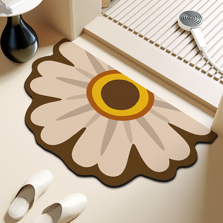 Künstlerischer floral geformter Teppich