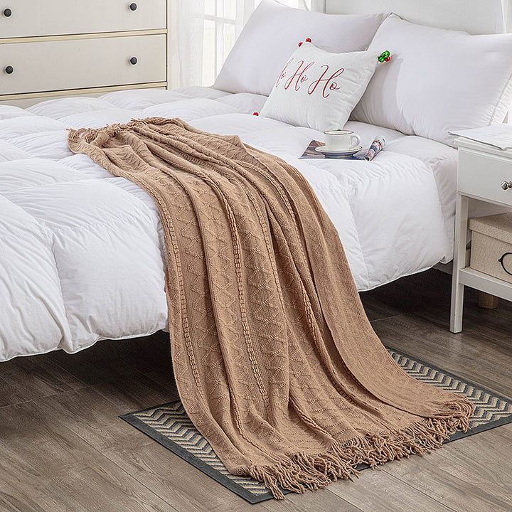 Gemütliche Strickdecke