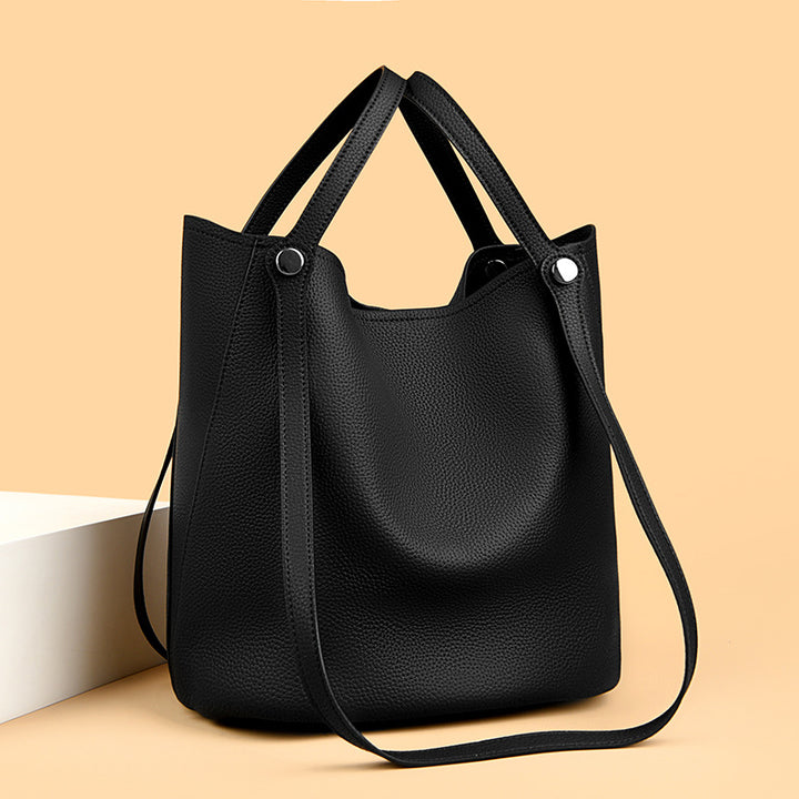 Legere Leder Eimer Tasche Karnz