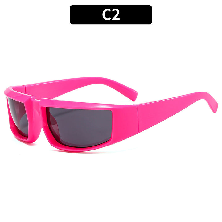 Schlanke Übergroße Sport Sonnenbrille