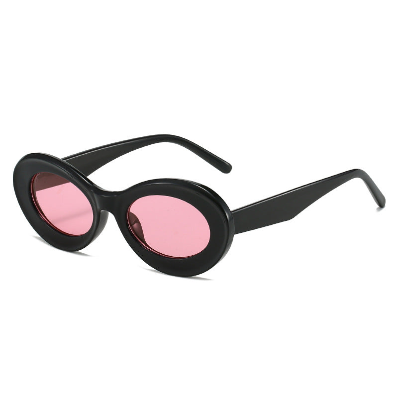 Damen modische Sonnenbrille im ovalen Design Karnz