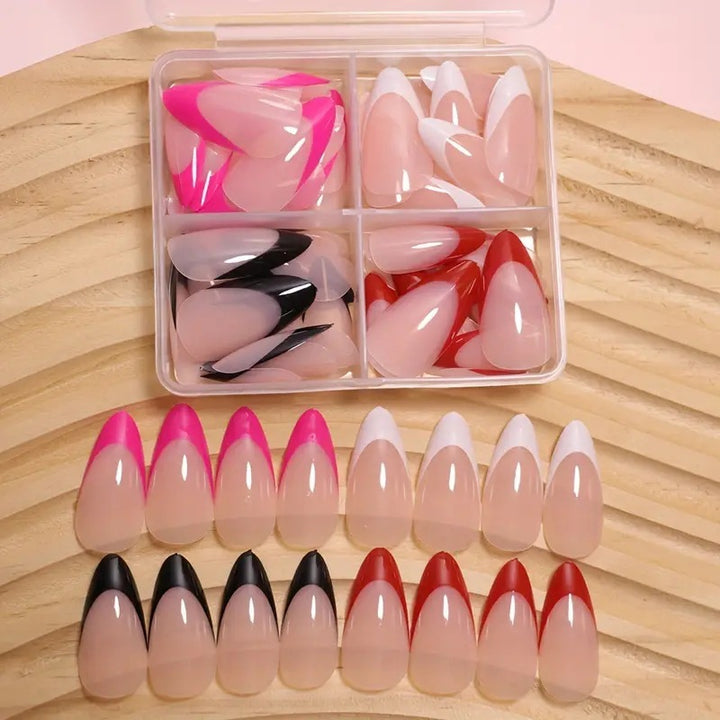 Stilvolle French Tip Press-On Nägel