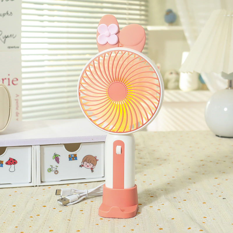 Damen Tragbarer Handventilator mit USB-Anschluss und LED-Beleuchtung Karnz