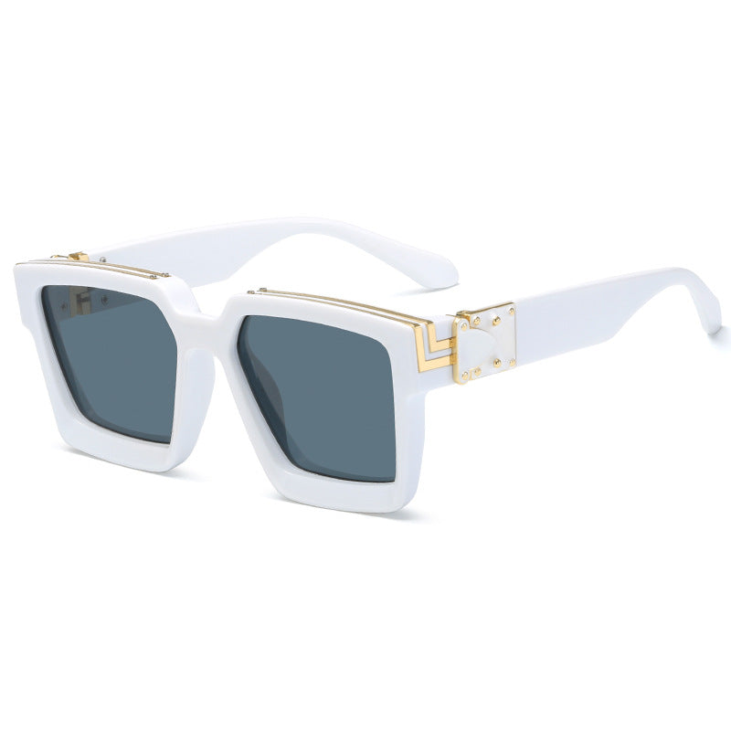 Damen quadratische Designer-Sonnenbrille mit auffälligem Rahmen Karnz