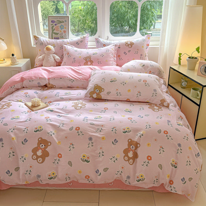 Elegantes Blumendesign Bettwäsche Set