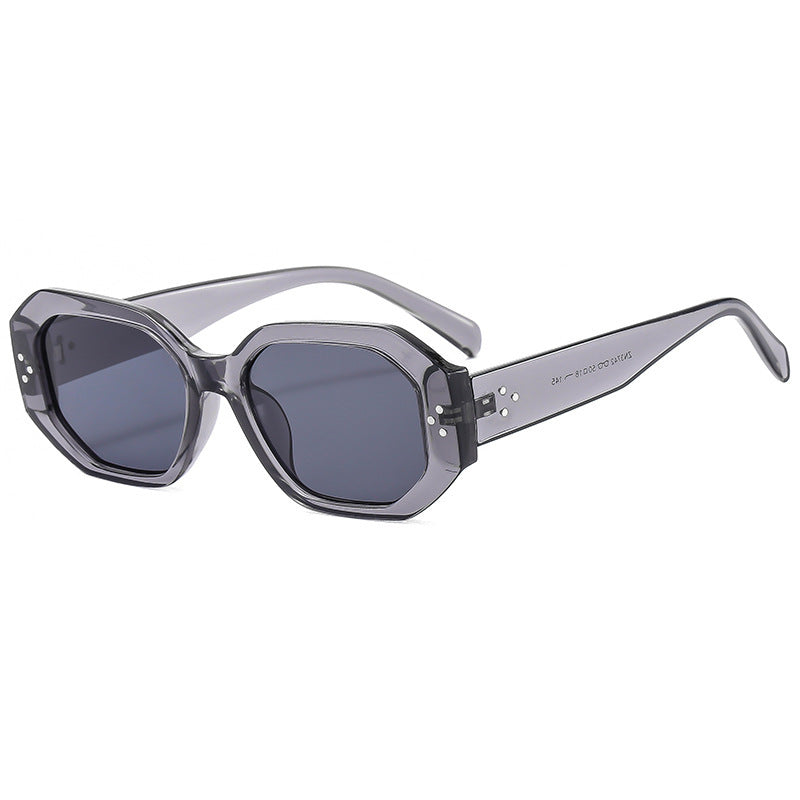 Damen Modische Sonnenbrille im markanten, achteckigen Design Karnz