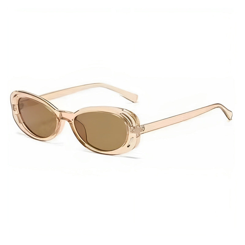 Damen Cat-Eye Sonnenbrille mit elegantem, transparentem Rahmen und UV-Schutz Karnz