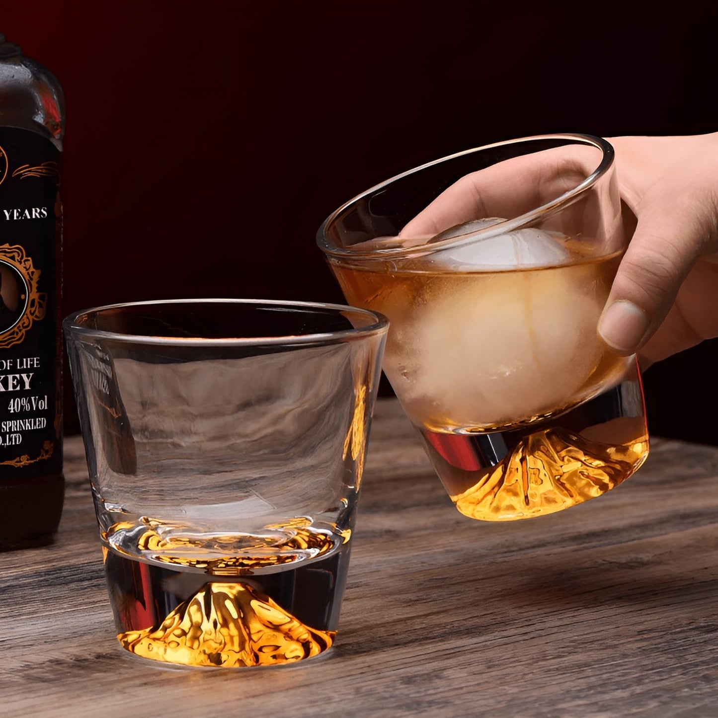 Whiskeygläser mit Mount Fuji Design – Elegantes Set für Kenner | Karnz