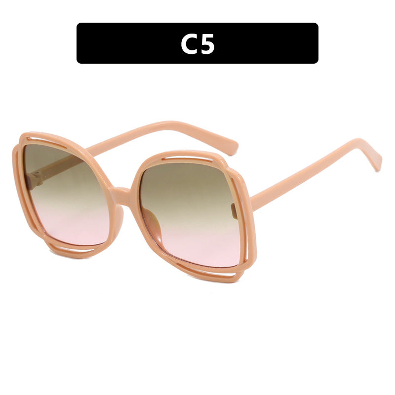 Damen oversized Sonnenbrille im modischen Retro-Design Karnz