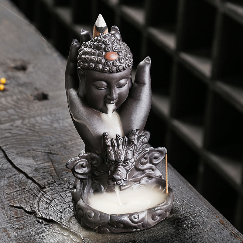 Künstlerischer Buddha Drachen Räuchergefäß