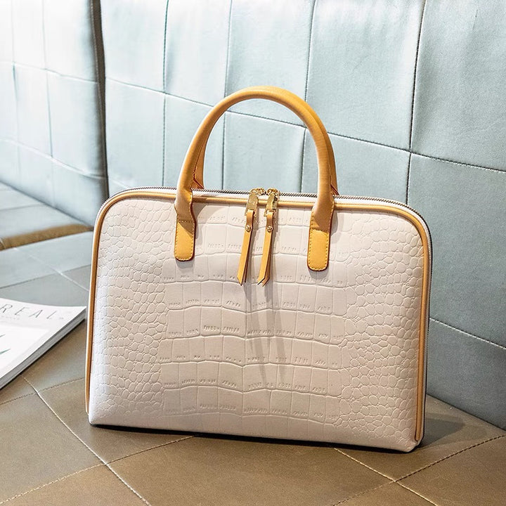 Elegante Handtasche Im Krokodil-Look Karnz