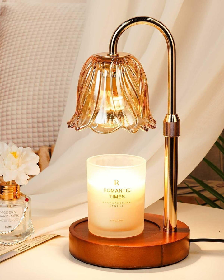 Vintage Glas Tischlampe