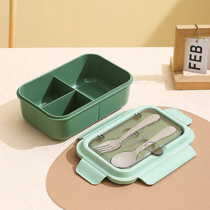 Multi-Compartment Bento Lunchbox mit integrierten Besteck