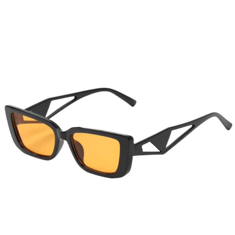 Damen quadratische Sonnenbrille mit innovativem Designelement Karnz
