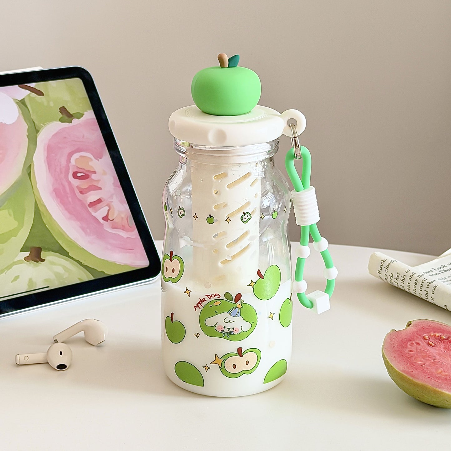 Damen Frucht-Infuser-Flasche mit praktischem Auslaufstopp Karnz