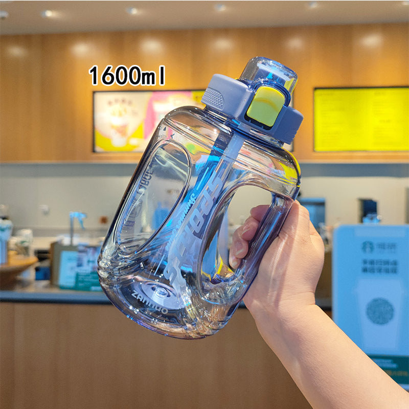 Damen große Wasserflasche mit ergonomischem Tragegriff Karnz