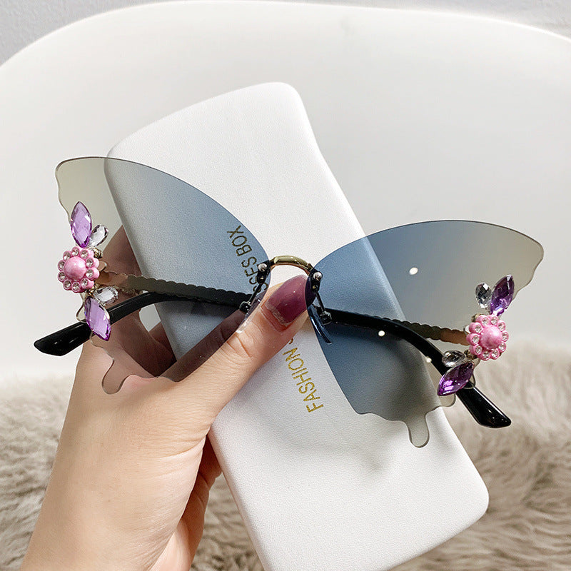 Damen kreative Schmetterling-Sonnenbrille Karnz