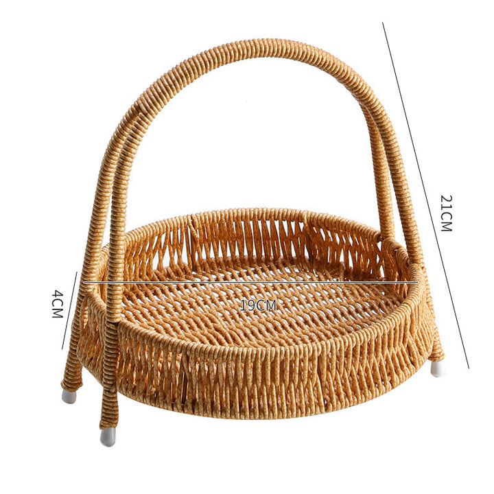 Handgefertigter Rattan Aufbewahrungskorb Karnz